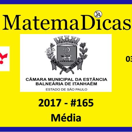 média vunesp 2018 resolução de exercícios e questões de provas concursos e vestibulares câmara municipal estância balneária de itanhaém