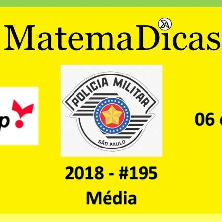 média Vunesp 2018 resolução de exercícios e questões de provas concursos e vestibulares pmsp