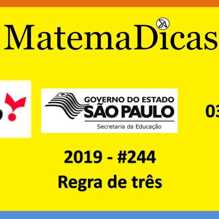 concurso da secretaria de educação do governo de são paulo vunesp 2019 regra de três