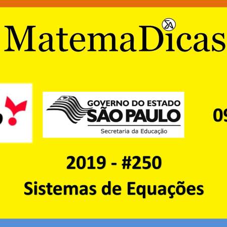 exercícios e questões de sistemas de equações para concursos públicos prova da vunesp 2019