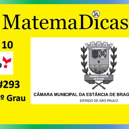 Equação 1º Grau (03 de 10) – Câmara de Bragança Paulista – Vunesp 2020 – #0293 – Matemática