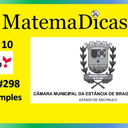 Média Simples (08 de 10) – Câmara de Bragança Paulista – Vunesp 2020 – #0298 – Matemática