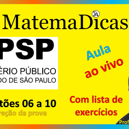 01/09/2020 - Correção da prova - Vunesp 2018 - MPSP - Questões 06 a 10