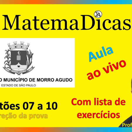 Live #018 - 20/10/2020 - Correção da prova - Prefeitura de Morro Agudo - Questões 06 a 10