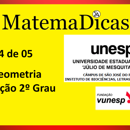 Geometria - (04 de 05) – Unesp – Vunesp 2022 – #0369 – Matemática e Raciocínio Lógico