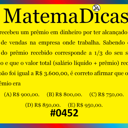 Sistemas de Equações - Matemática - #452