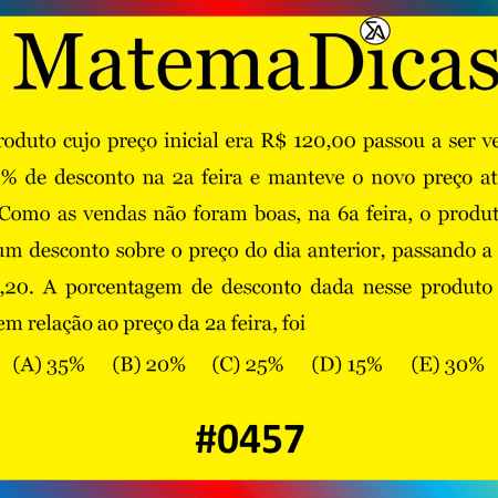 Porcentagem - Matemática - #457