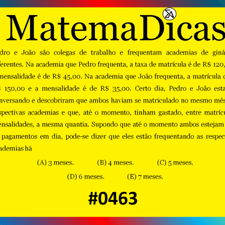 Equação 1º grau - Matemática - #463