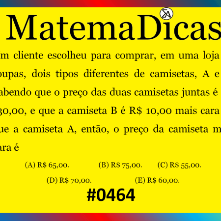 Sistemas de Equação - Matemática - #464
