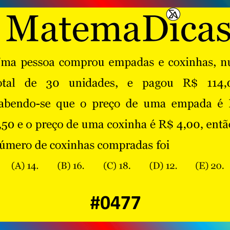 Sistema de Equações - Matemática - #477