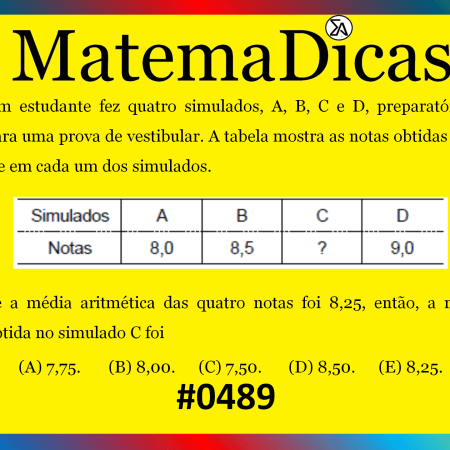 Média Simples - Matemática - #489