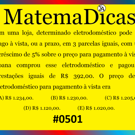 Porcentagem - Matemática - #501