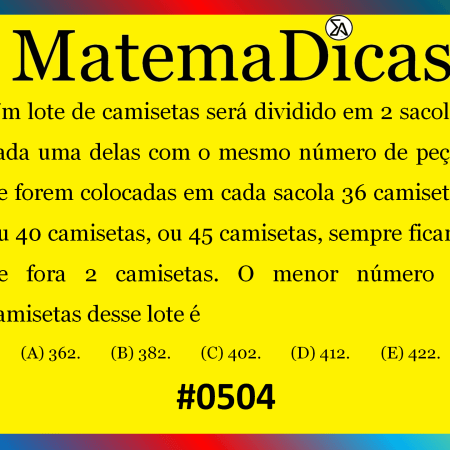 MMC - Matemática - #504