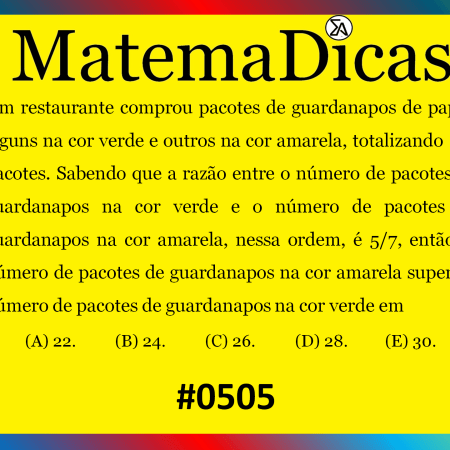 Razão e proporção - Matemática - #505
