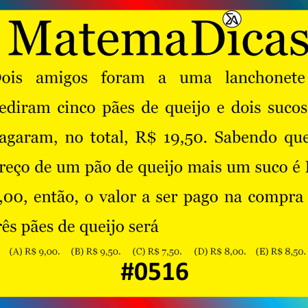 Sistema de equações - Matemática - #516