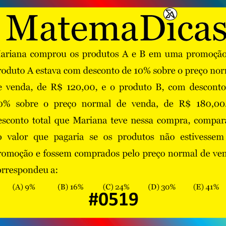 Porcentagem - Matemática - #519