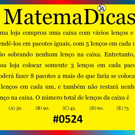 Equação 1º grau - Matemática - #524